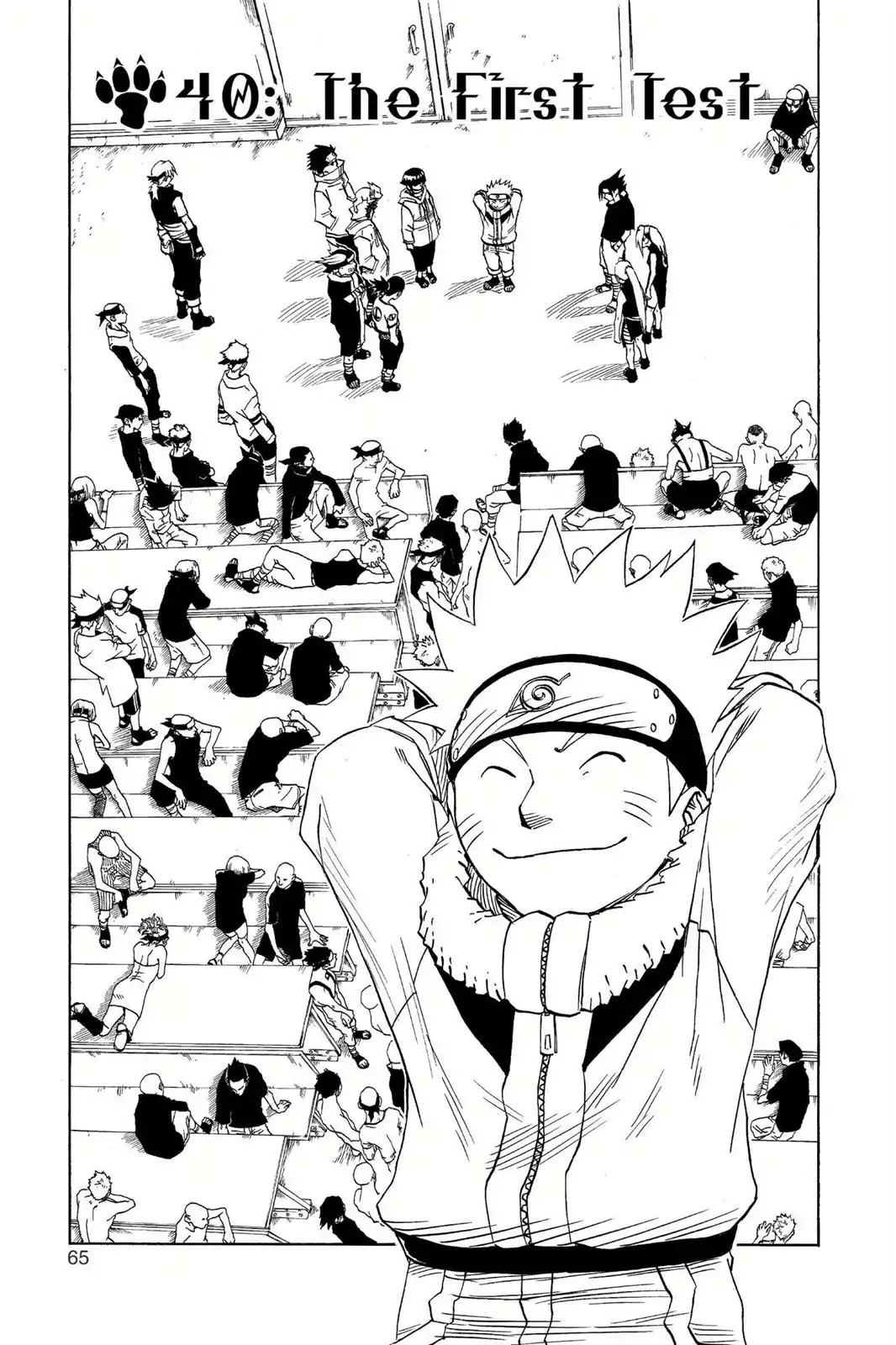 Naruto Chapter 40 page 1 - Chapter 40: The First Test
