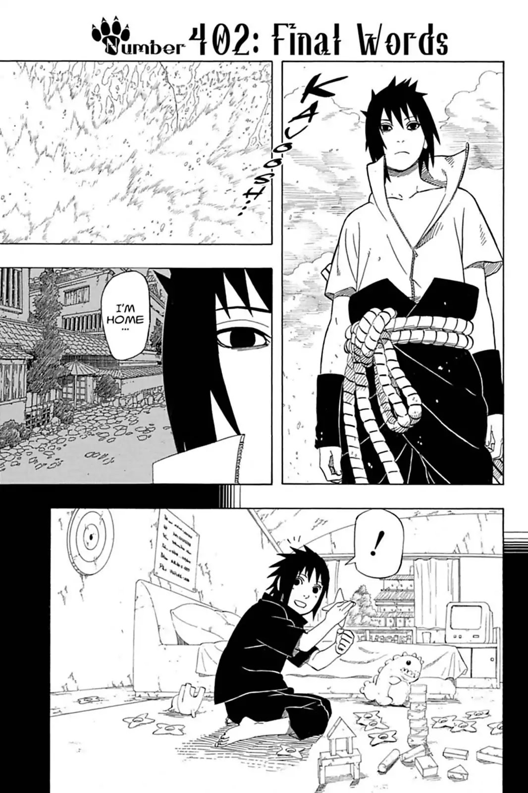Naruto Chapter 402 page 1 - Chapter 402: Final Words