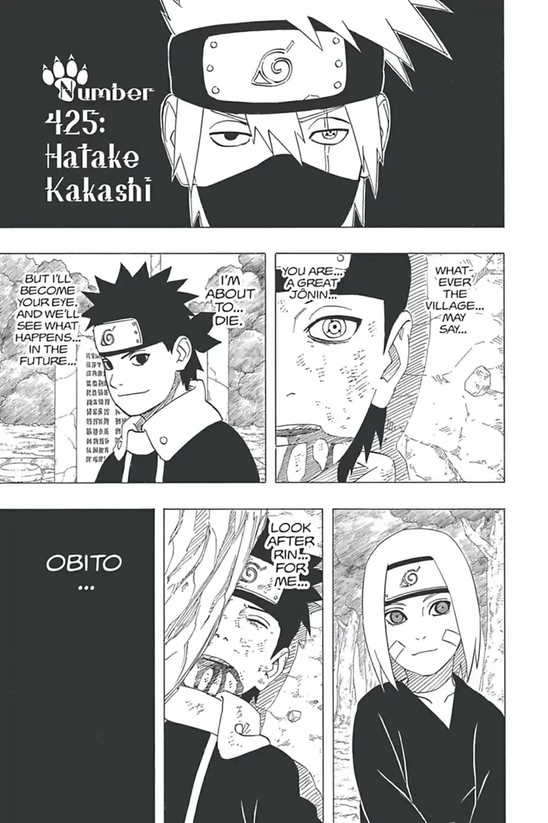 Naruto Chapter 425 page 1 - Chapter 425: Hatake Kakashi