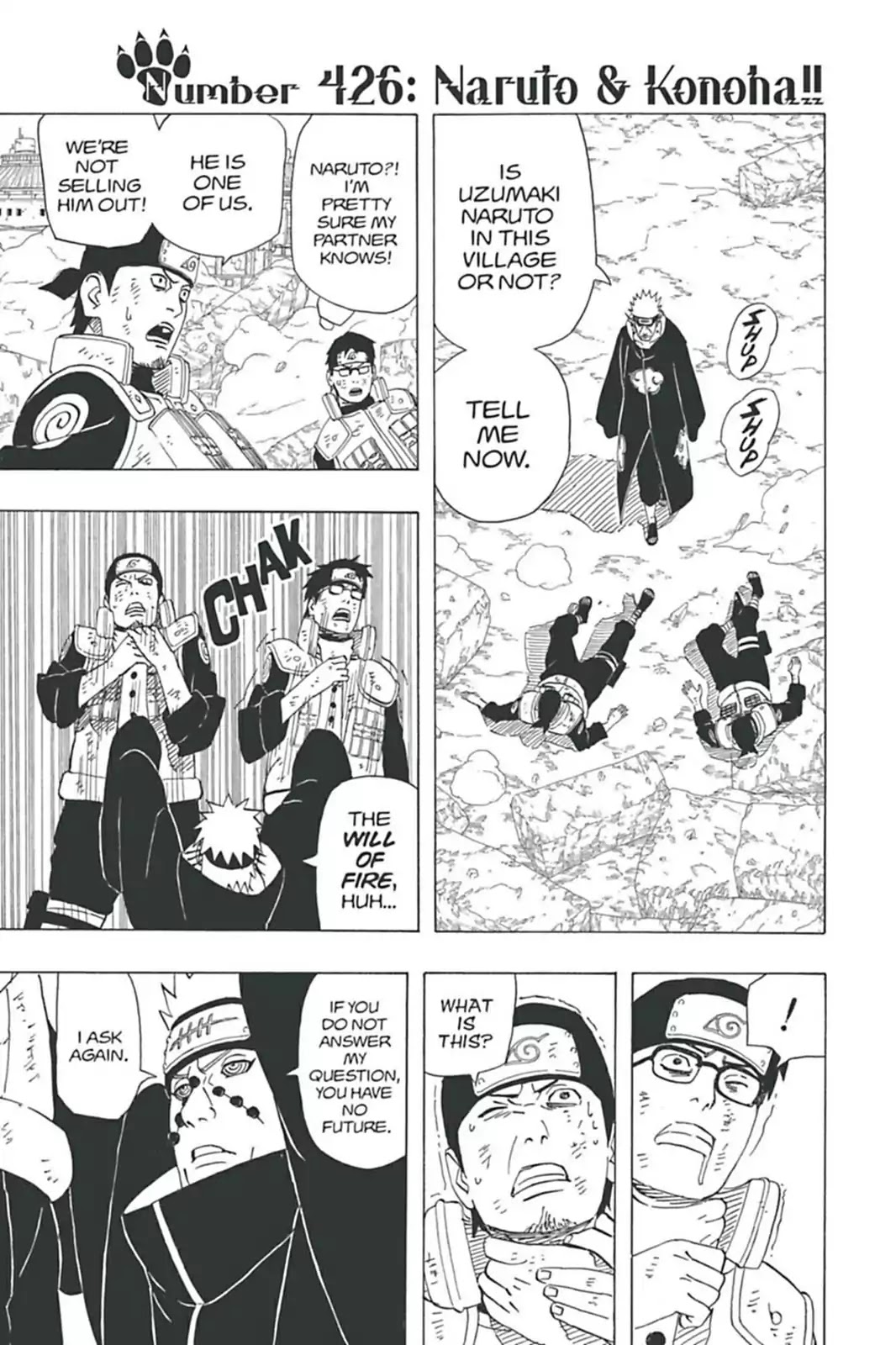 Naruto Chapter 426 page 1 - Chapter 426: Naruto & Konoha!!