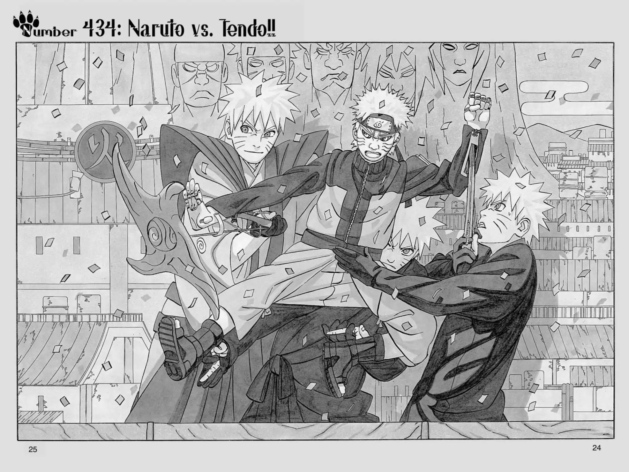 Naruto Chapter 434 page 1 - Chapter 434: Naruto Vs. Tendo!!