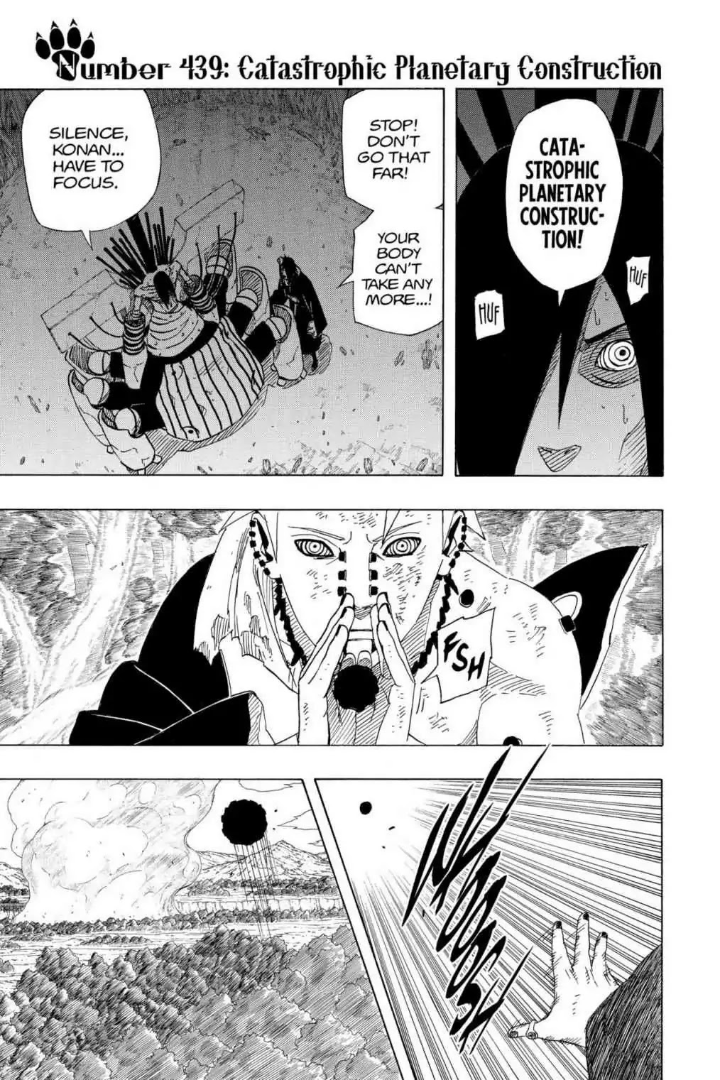 Naruto Chapter 439 page 1 - Chapter 439: Catastrophic Planetory Construction