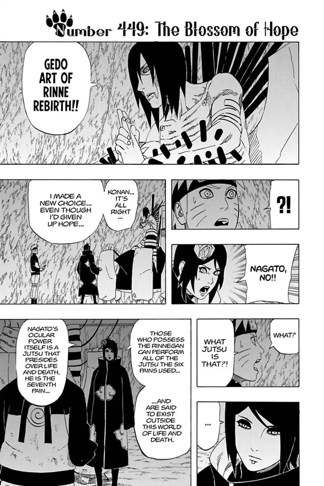 Naruto Chapter 449 page 1 - Chapter 449: The Blossom Of Hope