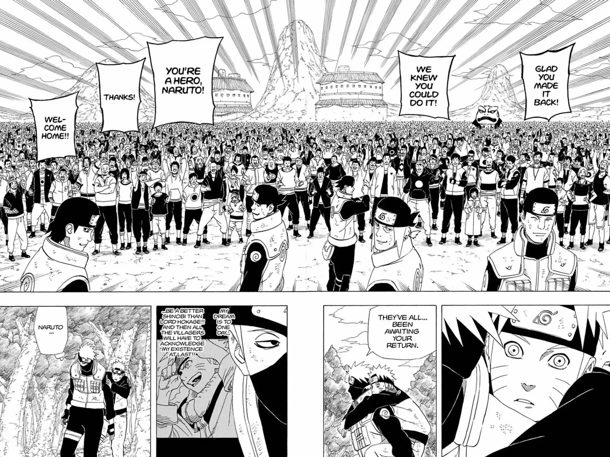 Naruto Chapter 450 page 2 - Chapter 450: The Cheering Village!!