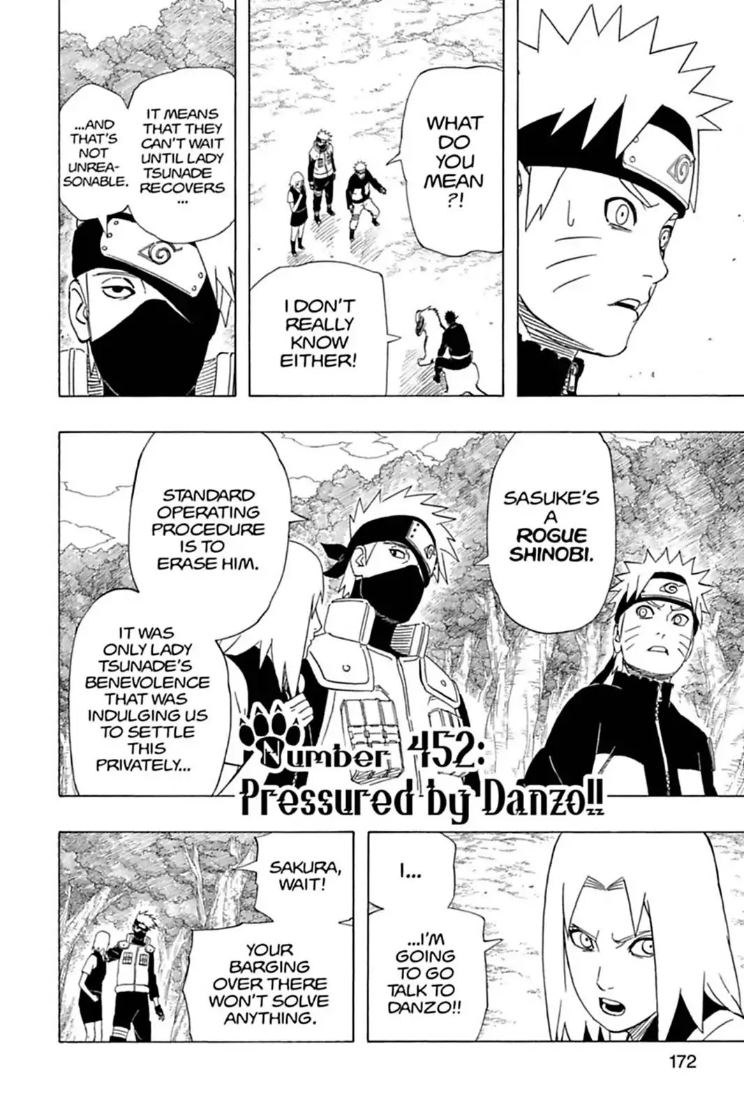 Naruto Chapter 452 page 1 - Chapter 452: Pressured By Danzo!!