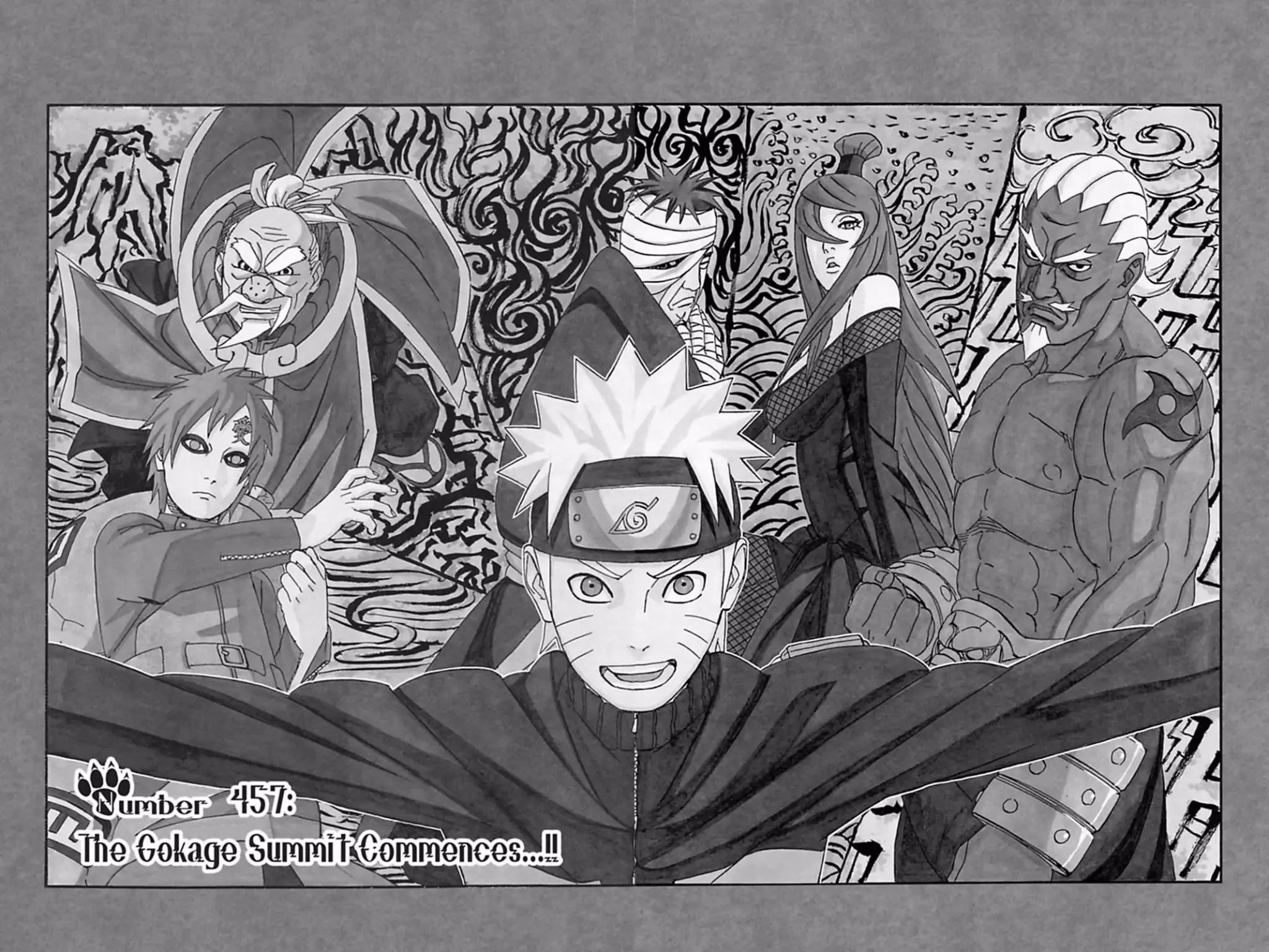Naruto Chapter 457 page 1 - Chapter 457: The Gokage Summit Commences...!!