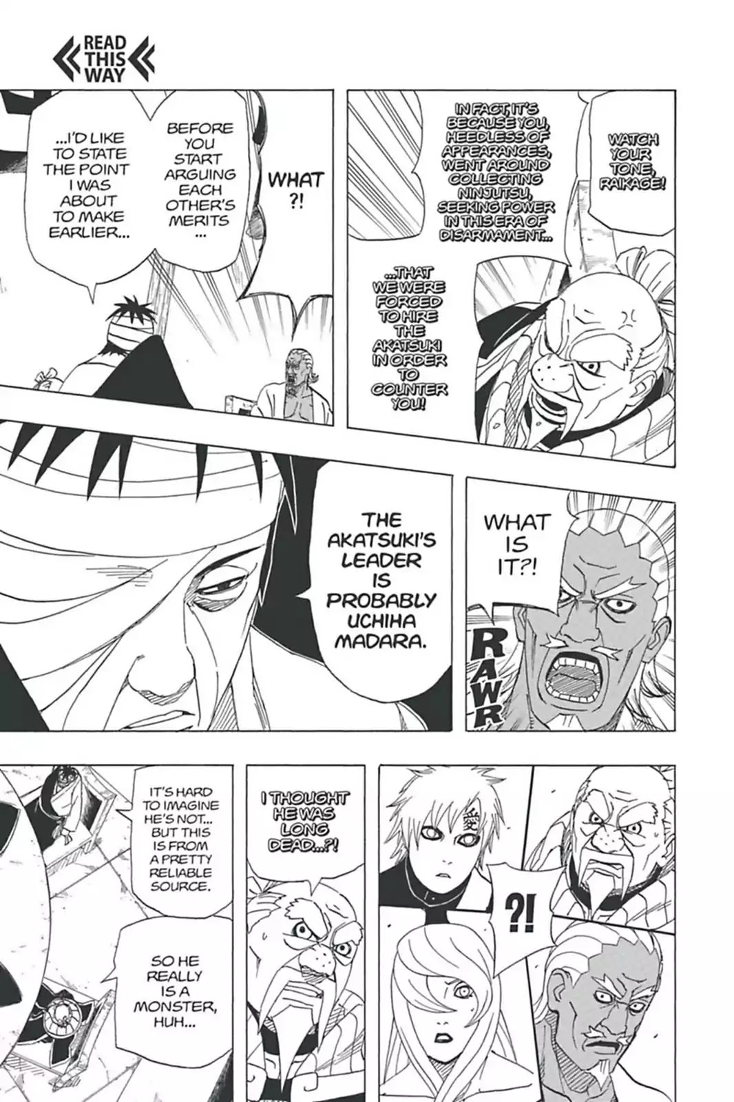 Naruto Chapter 458 page 10 - Chapter 458: The Great Gokage Debate...!!