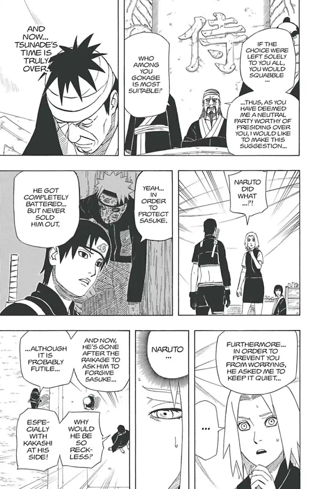 Naruto Chapter 458 page 12 - Chapter 458: The Great Gokage Debate...!!