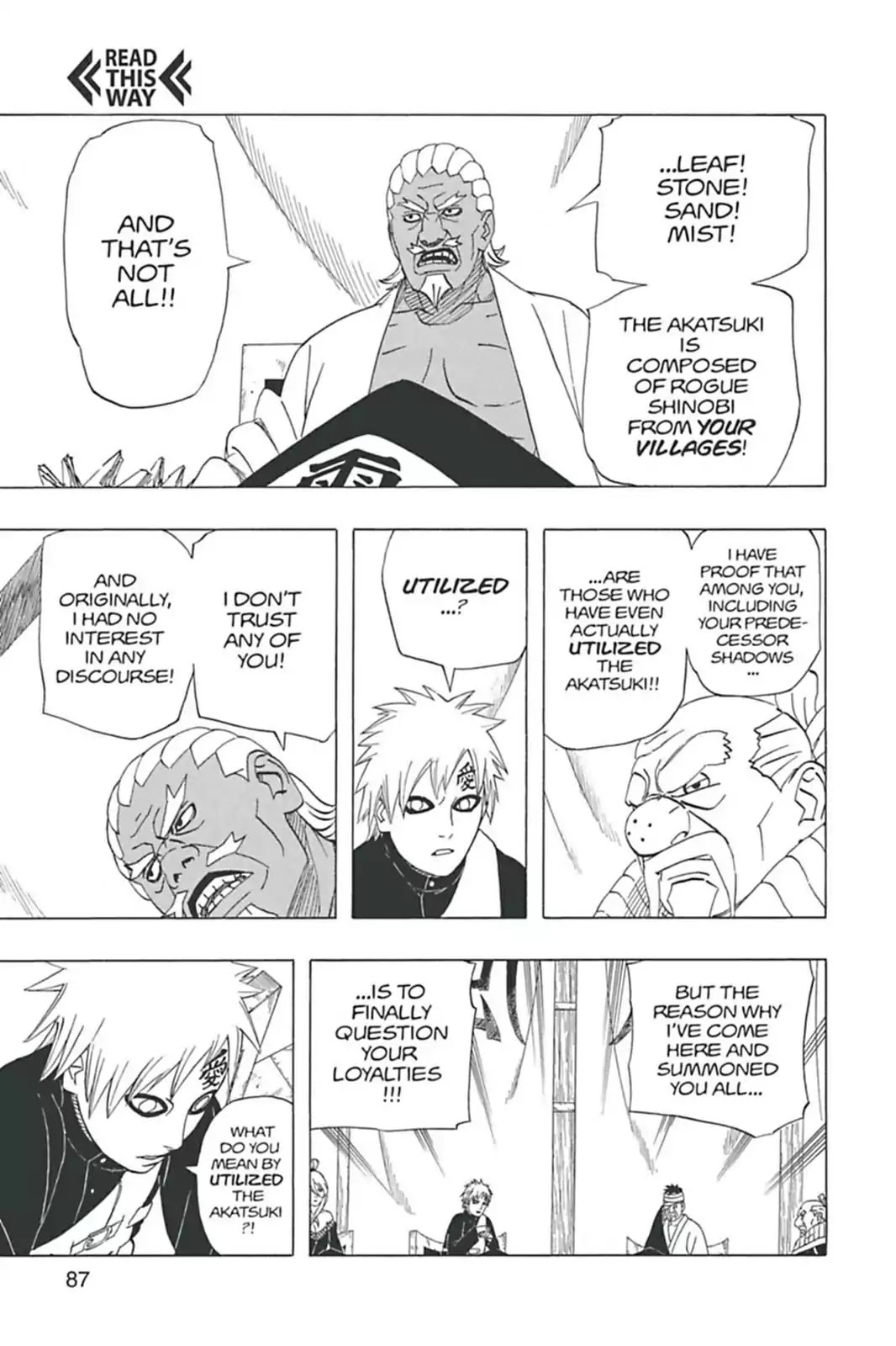 Naruto Chapter 458 page 6 - Chapter 458: The Great Gokage Debate...!!