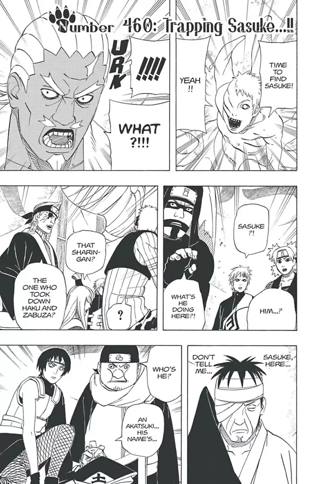 Naruto Chapter 460 page 1 - Chapter 460: Trapping Sasuke...!!
