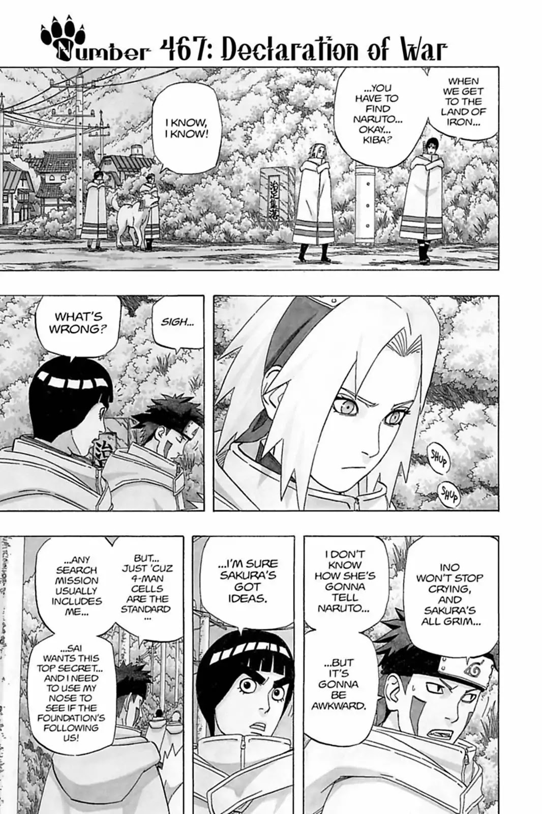 Naruto Chapter 467 page 1 - Chapter 467: Declaration Of War
