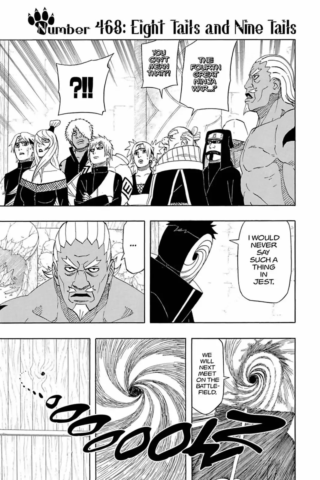 Naruto Chapter 468 page 1 - Chapter 468: Eight Tails And Nine Tails