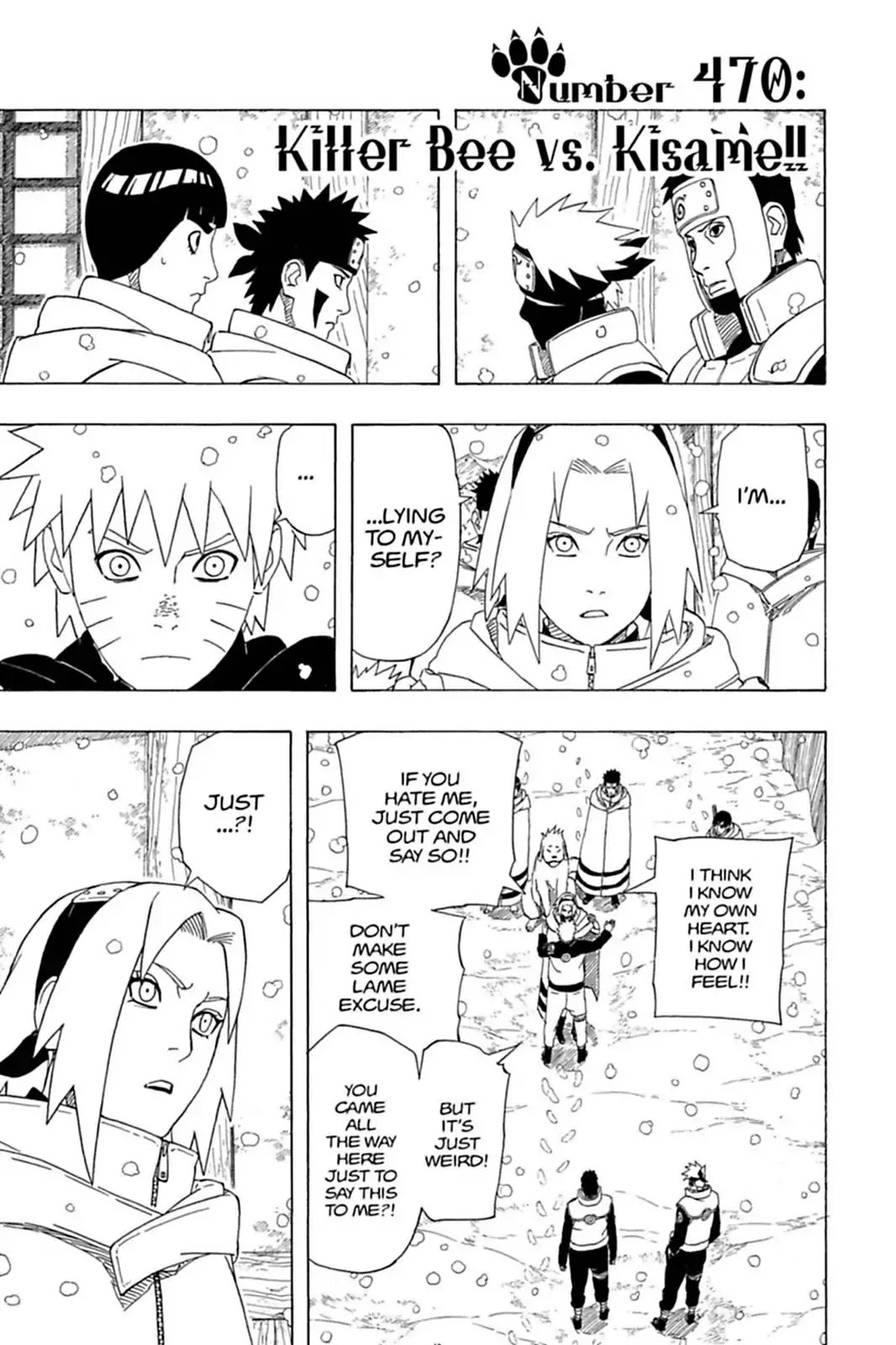 Naruto Chapter 470 page 1 - Chapter 470: Killer Bee Vs. Kisame!!