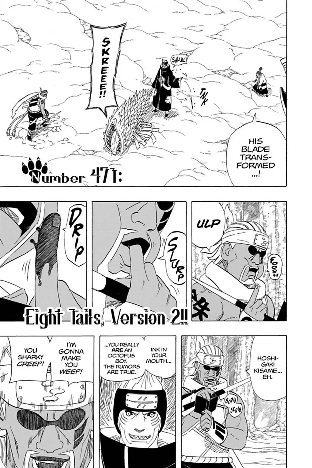 Naruto Chapter 471 page 1 - Chapter 471: Eight Tails, Version 2!!