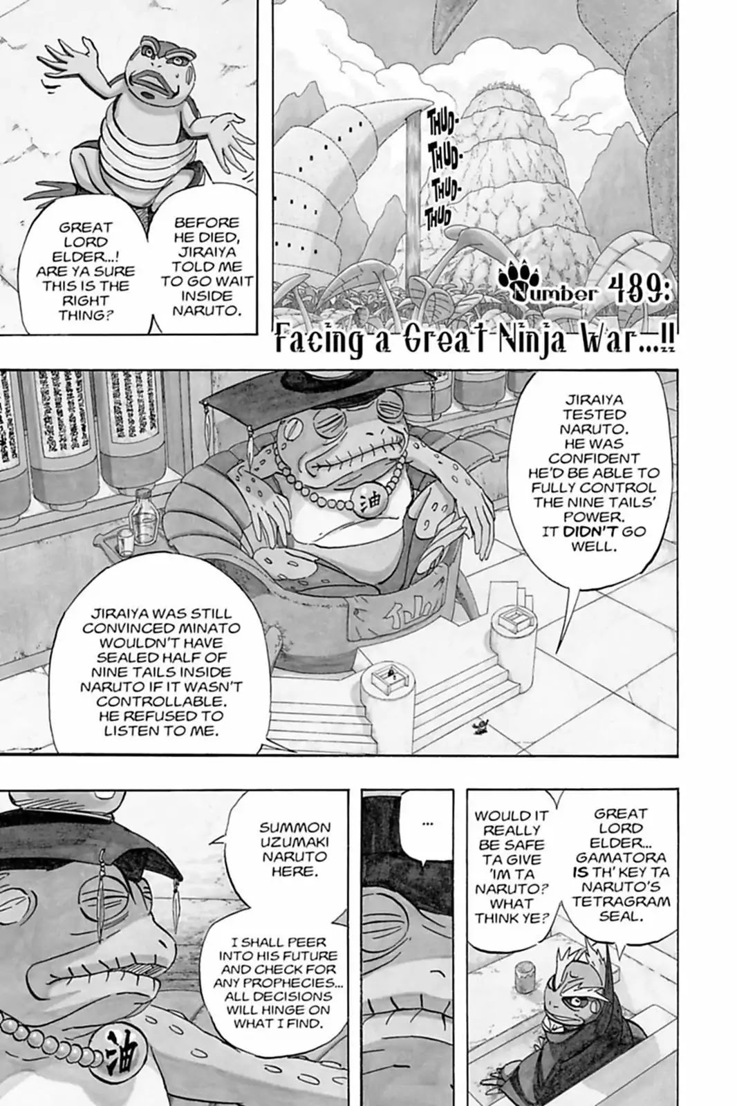 Naruto Chapter 489 page 1 - Chapter 489: Facing A Great Ninja War...!!