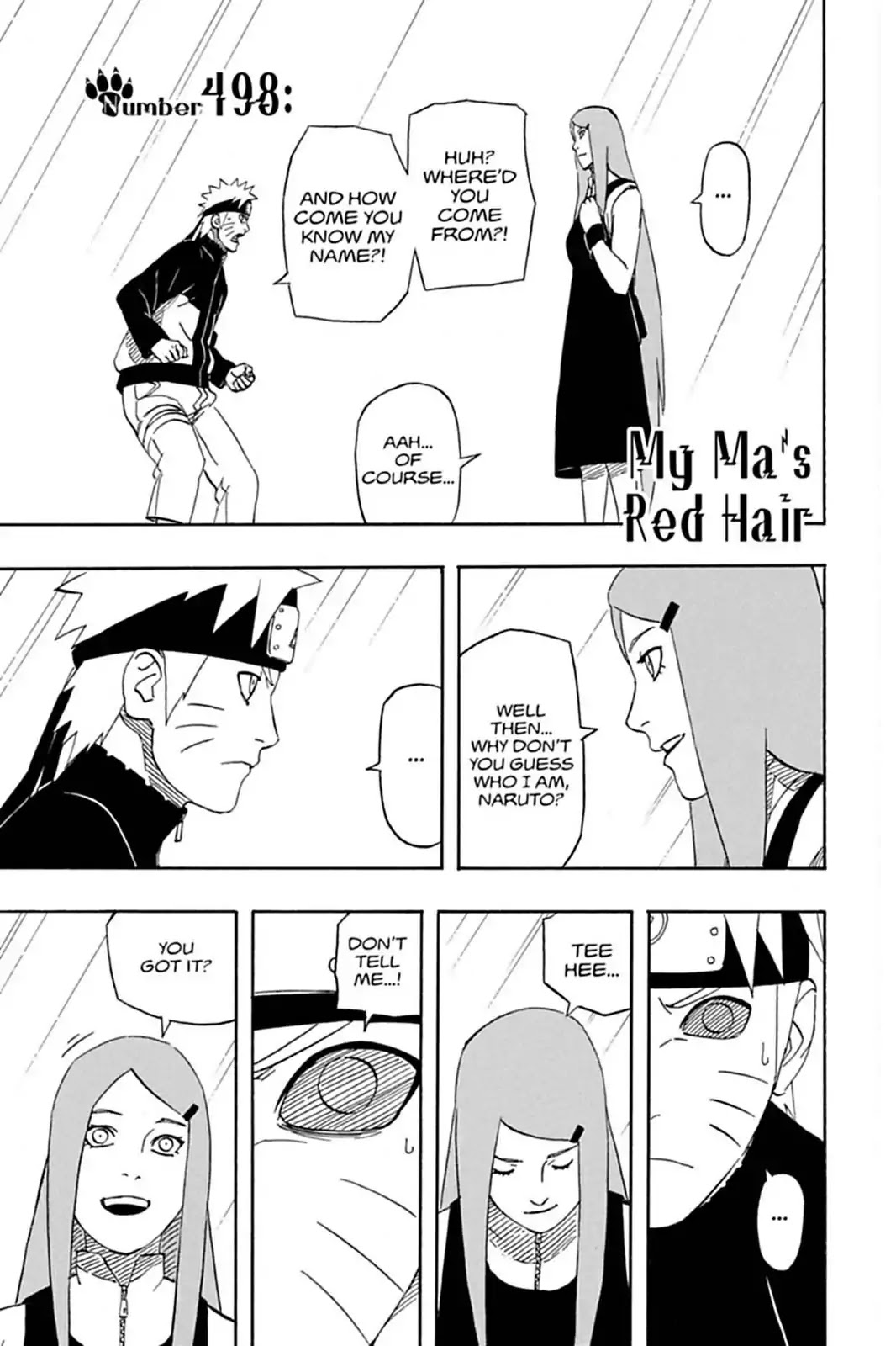 Naruto Chapter 498 page 1 - Chapter 498: My Ma's Red Hair