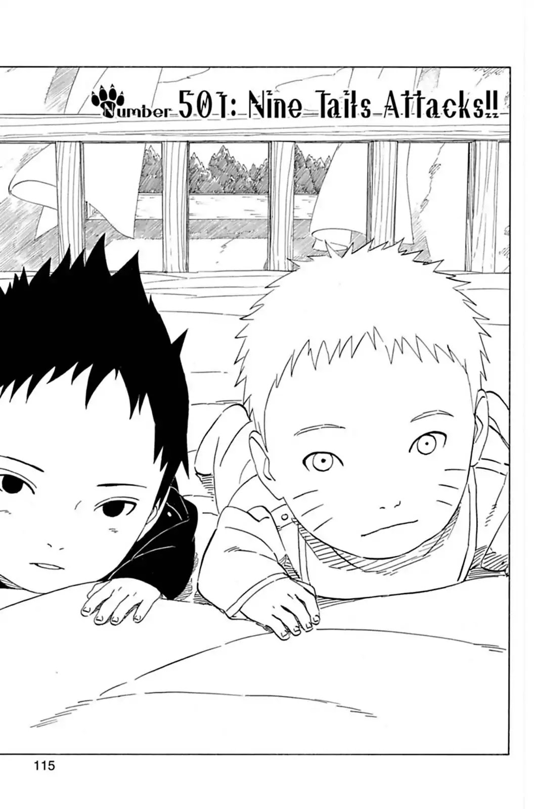 Naruto Chapter 501 page 1 - Chapter 501: Nine Tails Attacks!!