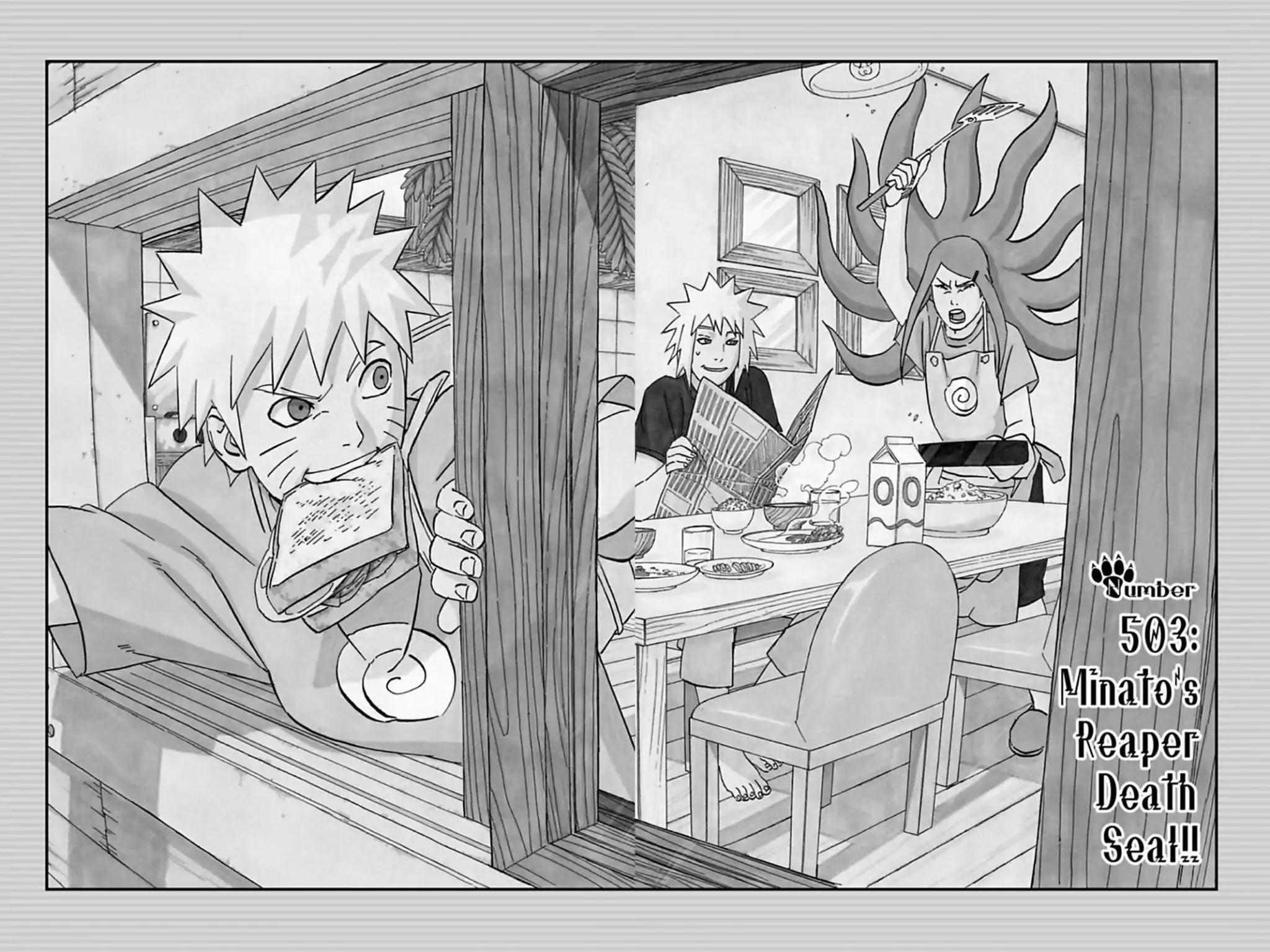 Naruto Chapter 503 page 1 - Chapter 503: Minato's Reaper Death Seal!!