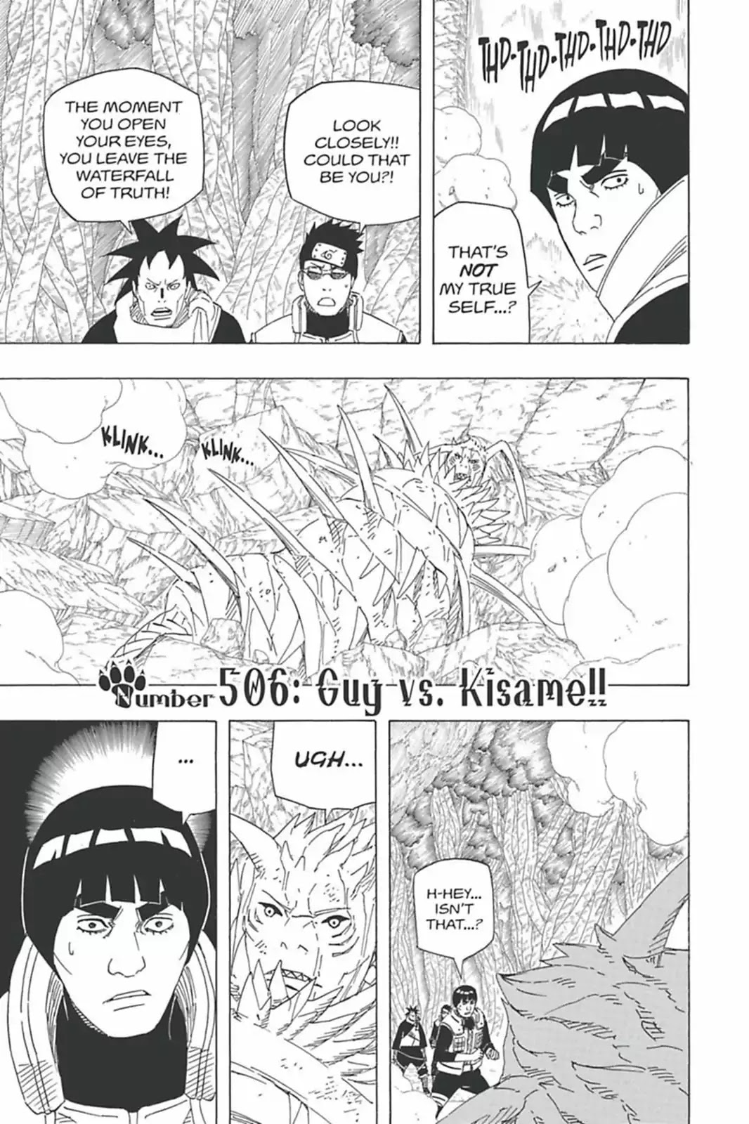 Naruto Chapter 506 page 1 - Chapter 506: Guy Vs. Kisame!!