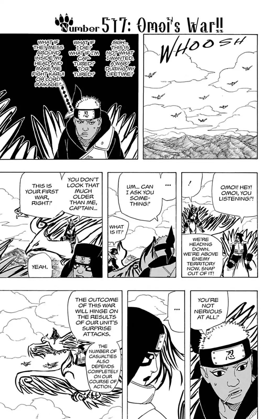 Naruto Chapter 517 page 1 - Chapter 517: Omoi's War!!