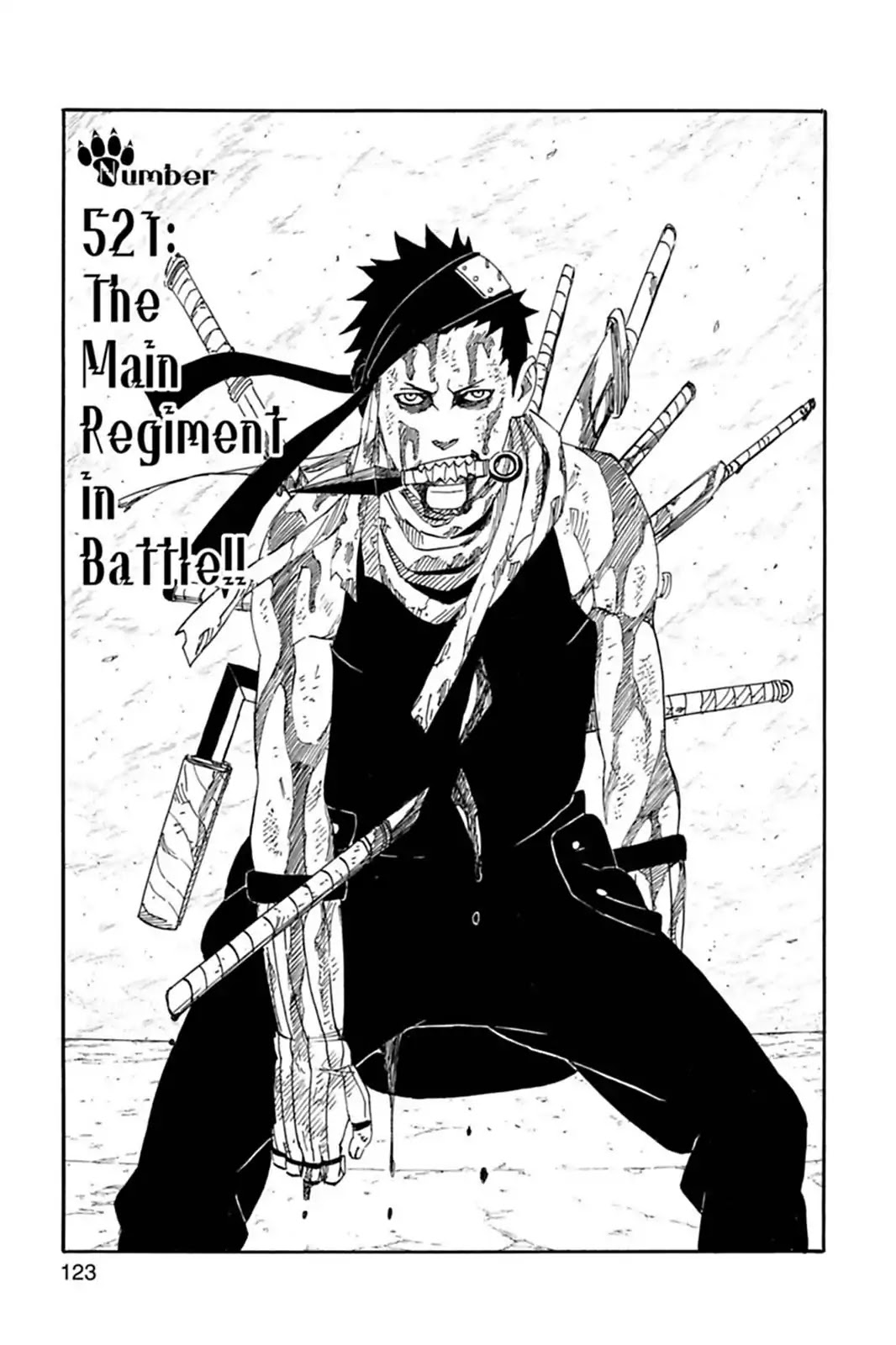 Naruto Chapter 521 page 1 - Chapter 521: The Main Regiment In Battle!!