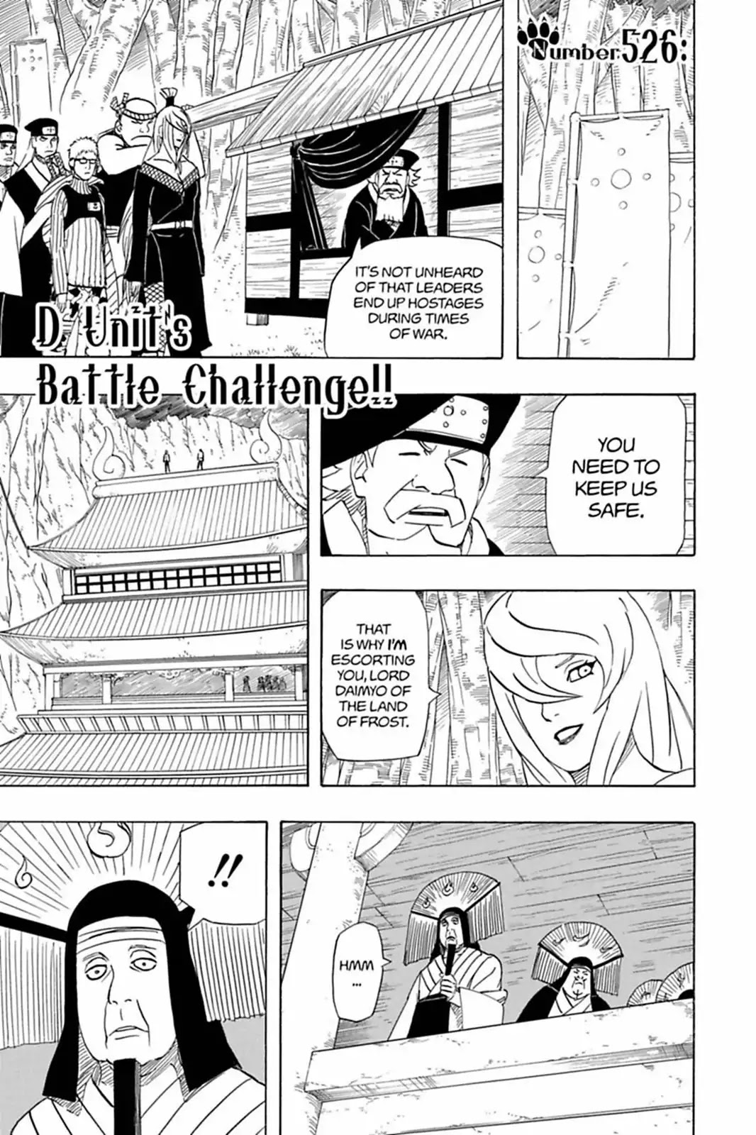 Naruto Chapter 526 page 1 - Chapter 526: D Unit's Battle Challenge!!