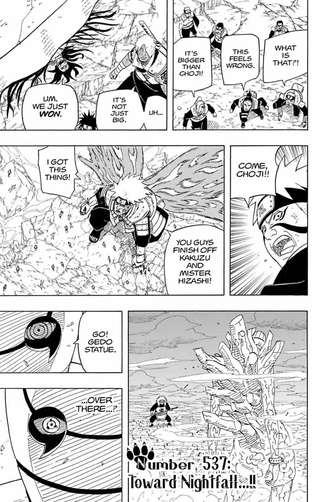 Naruto Chapter 537 page 1 - Chapter 537: Toward Nightfall...!!