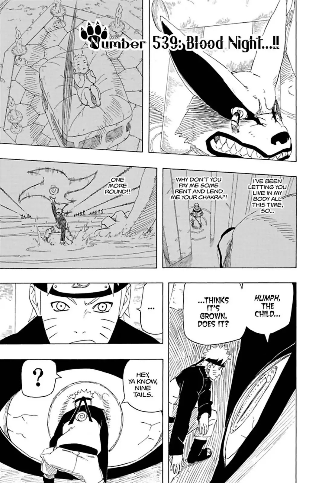 Naruto Chapter 539 page 1 - Chapter 539: Blood Night...!!