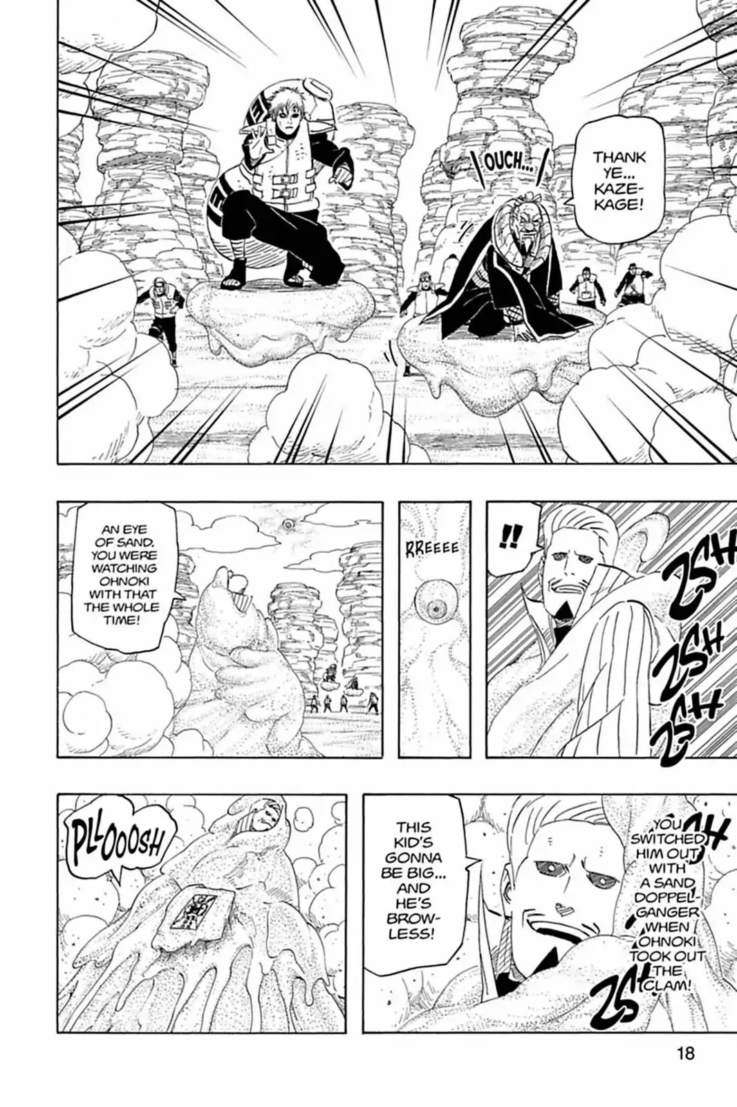 Naruto Chapter 556 page 18 - Chapter 556: Gaara Vs Mizukage!!