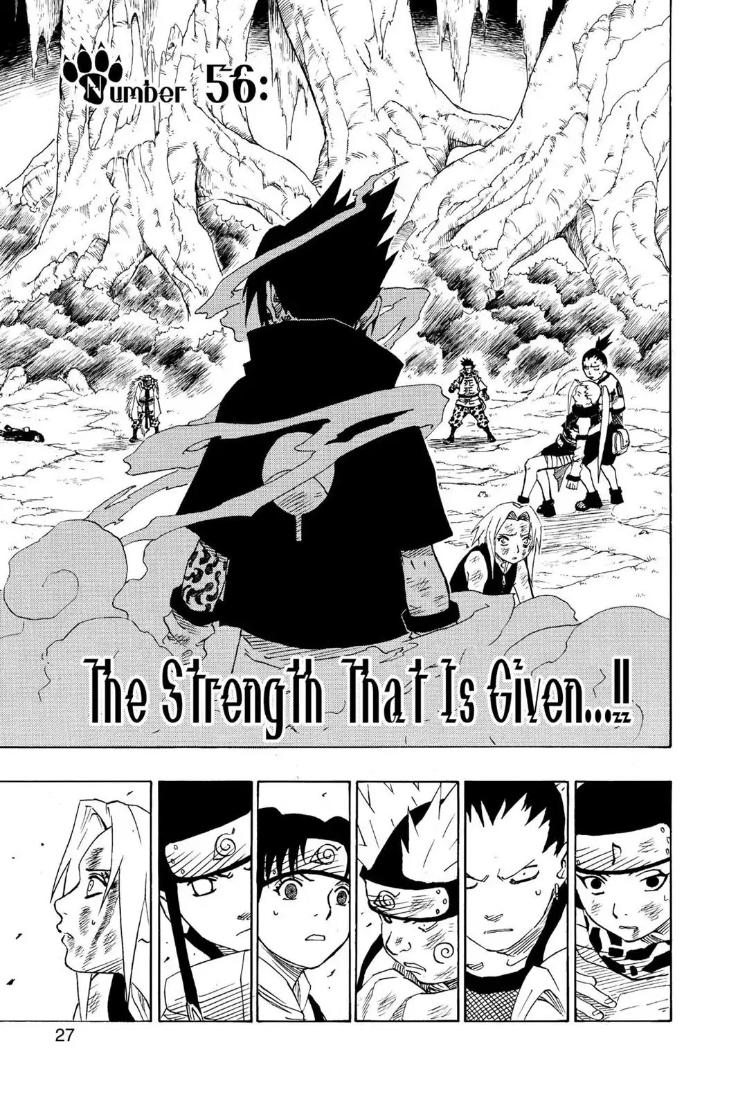Naruto Chapter 56 page 1 - Chapter 56: The Strength That is Given...!!