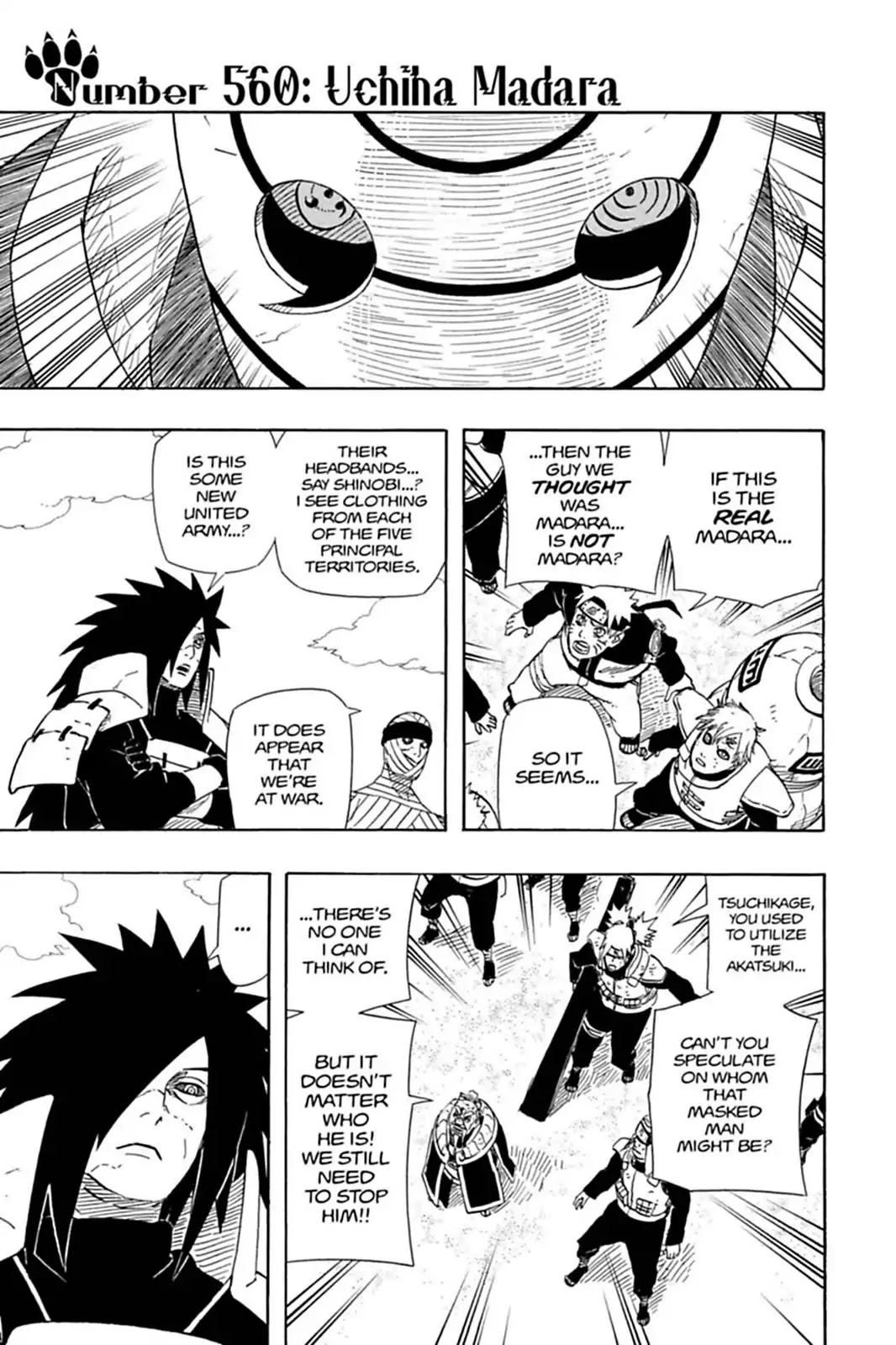 Naruto Chapter 560 page 1 - Chapter 560: Uchiha Madara