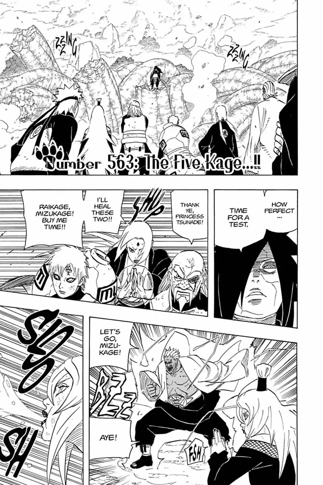 Naruto Chapter 563 page 1 - Chapter 563: The Five Kage...!!