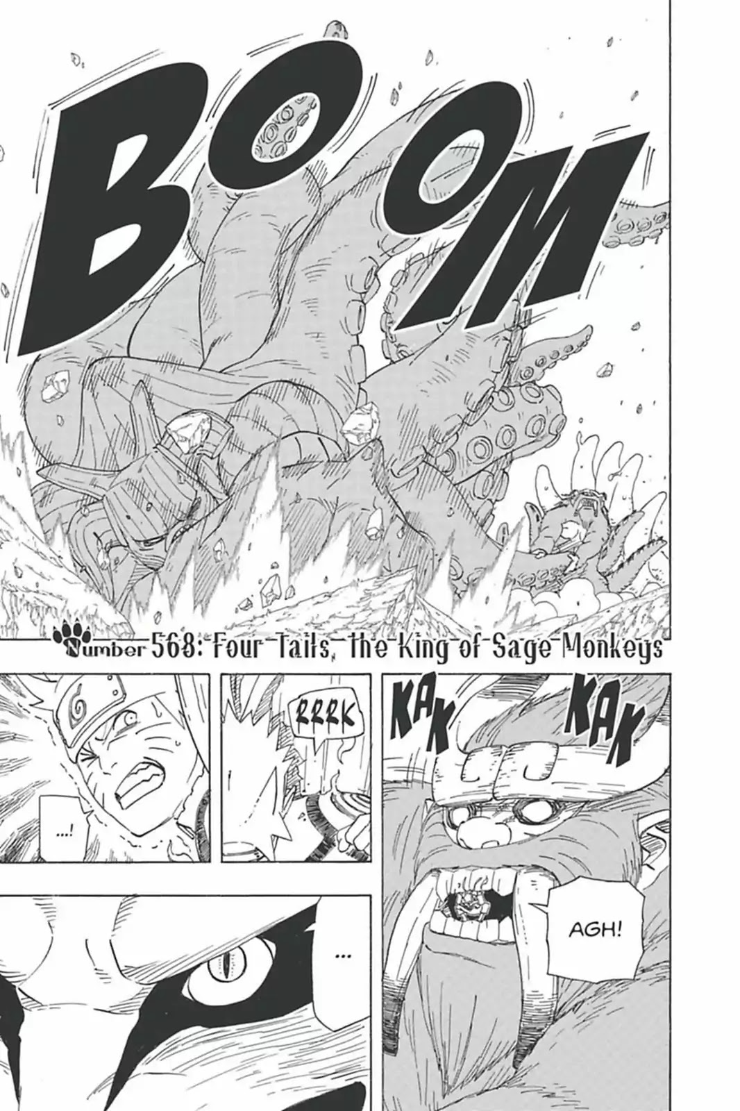 Naruto Chapter 568 page 1 - Chapter 568: Four Tails, The King Of Sage Monkeys