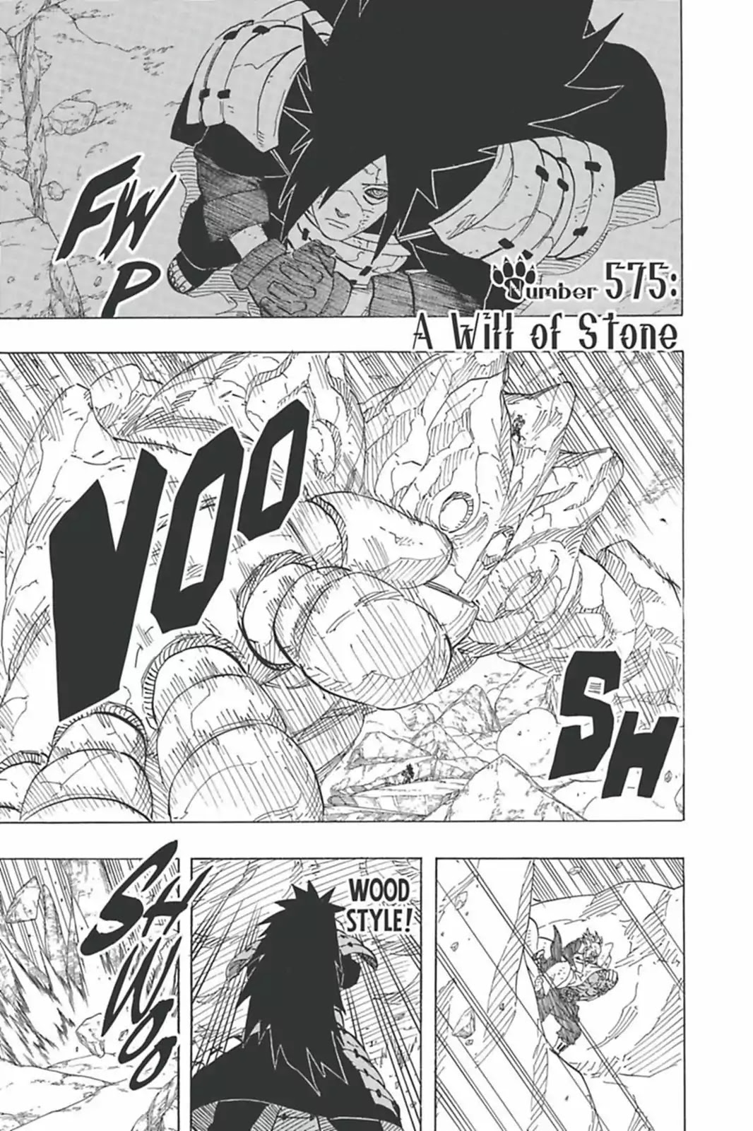 Naruto Chapter 575 page 1 - Chapter 575: A Will Of Stone