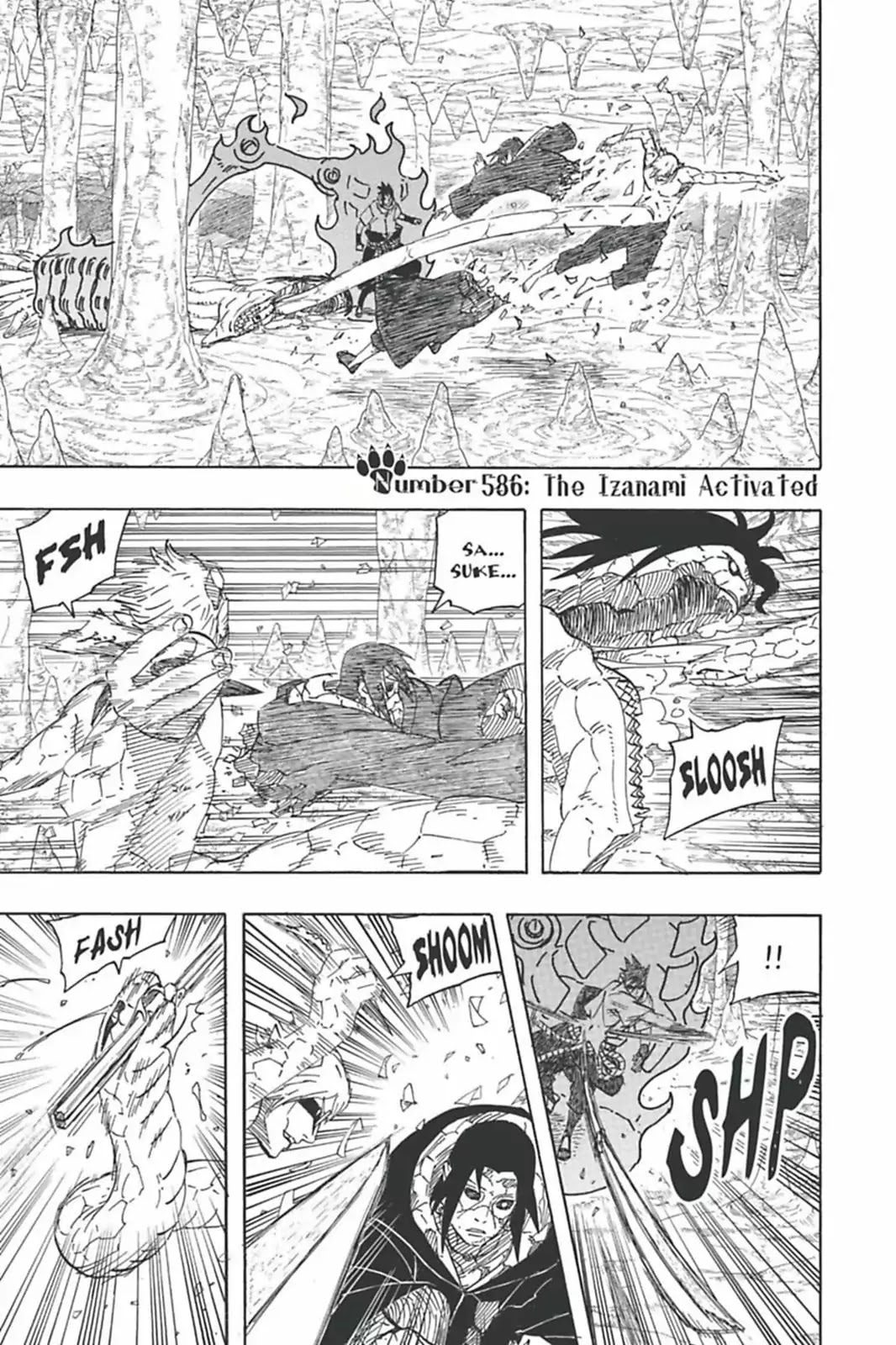 Naruto Chapter 586 page 1 - Chapter 586: The Izanami Activated