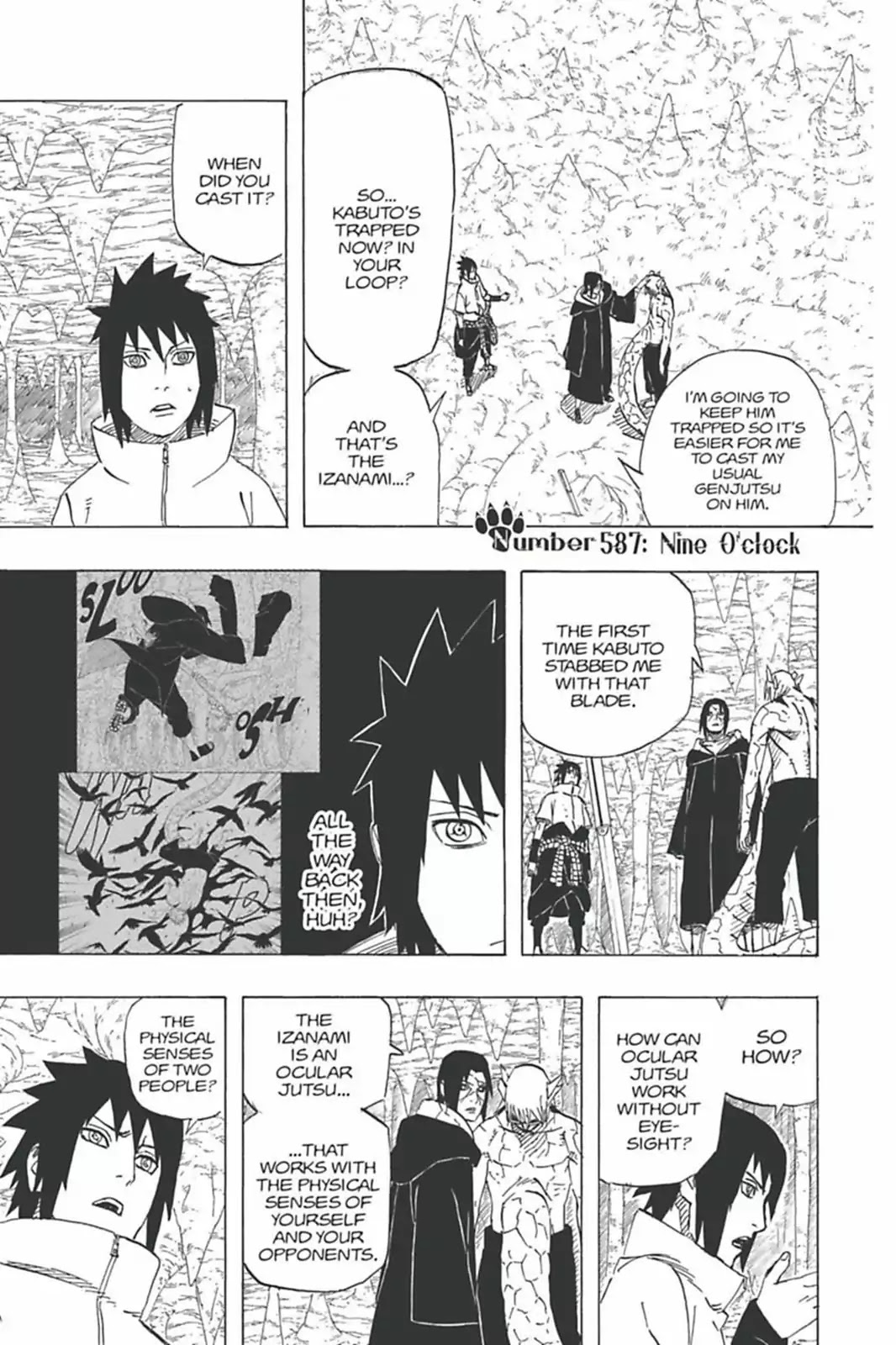 Naruto Chapter 587 page 1 - Chapter 587: Nine O'clock