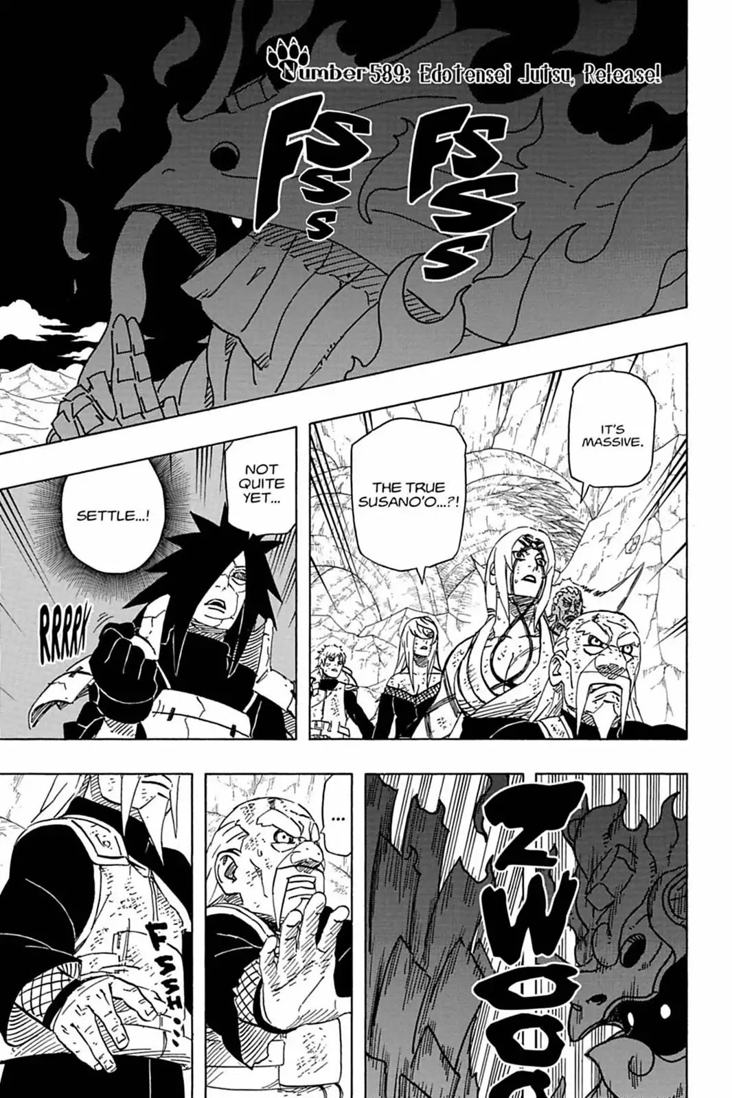 Naruto Chapter 589 page 1 - Chapter 589: Edotensei Jutsu, Release!