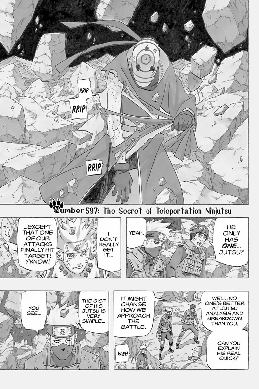 Naruto Chapter 597 page 1 - Chapter 597: The Secret Of Teleportation Ninjutsu
