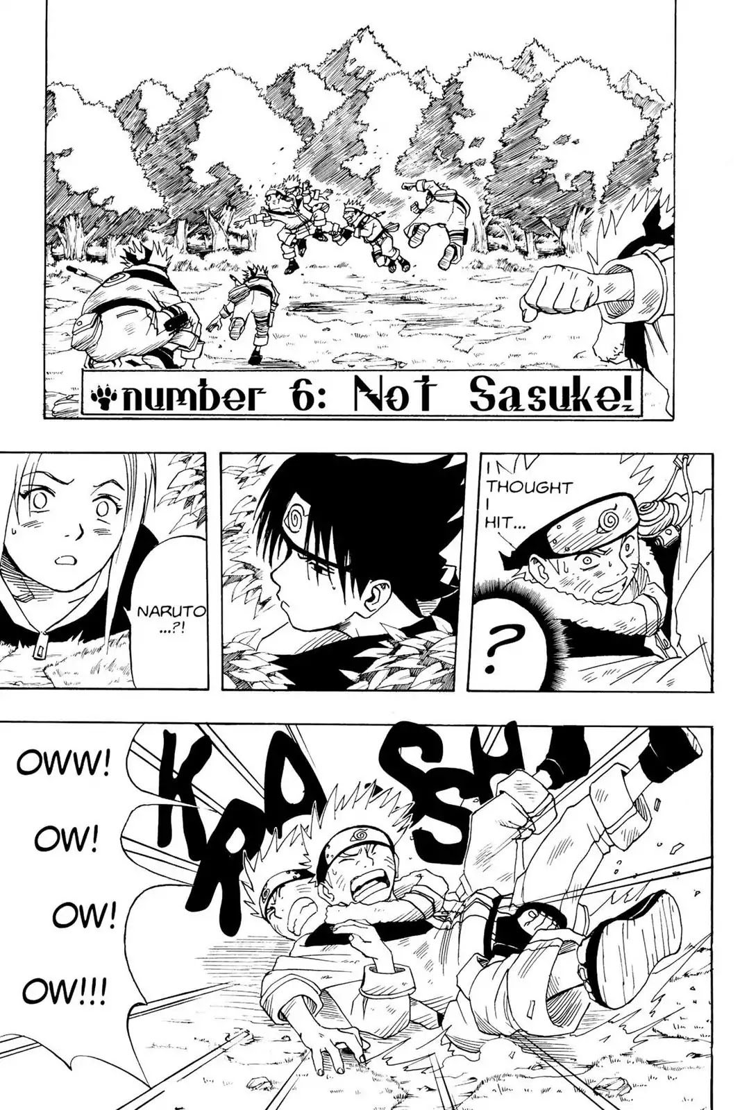 Naruto Chapter 6 page 1 - Chapter 6: Not Sasuke!