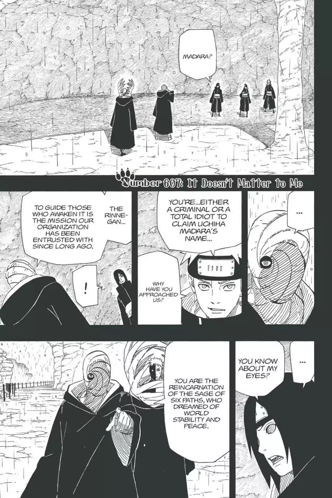 Naruto Chapter 607 page 1 - Chapter 607: It Doesn't Matter To Me