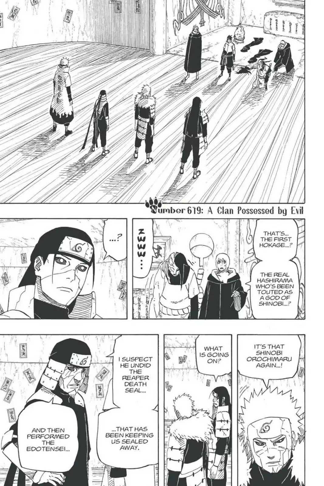Naruto Chapter 619 page 1 - Chapter 619: A Clan Possessed By Evil