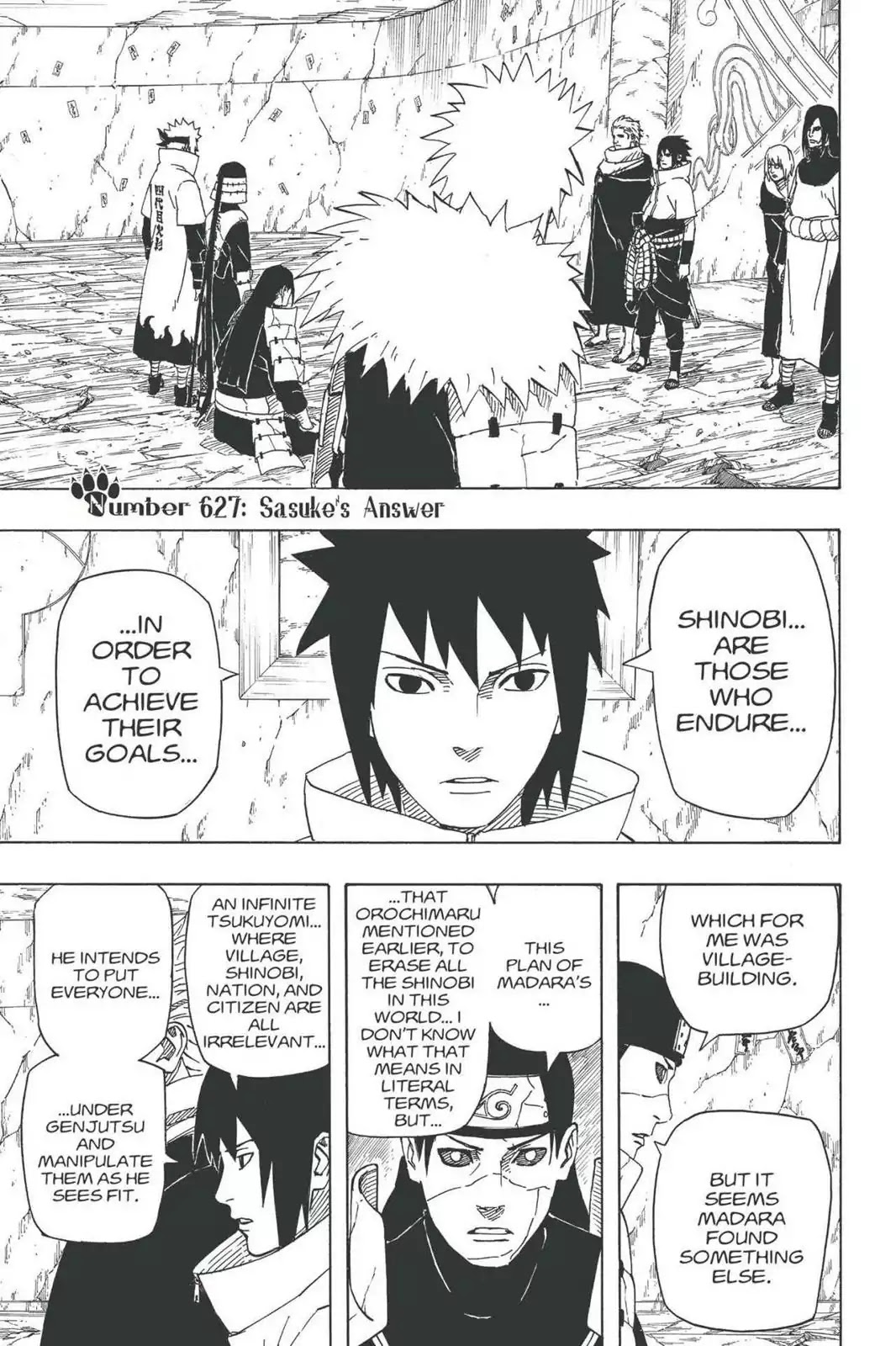 Naruto Chapter 627 page 1 - Chapter 627: Sasuke's Answer