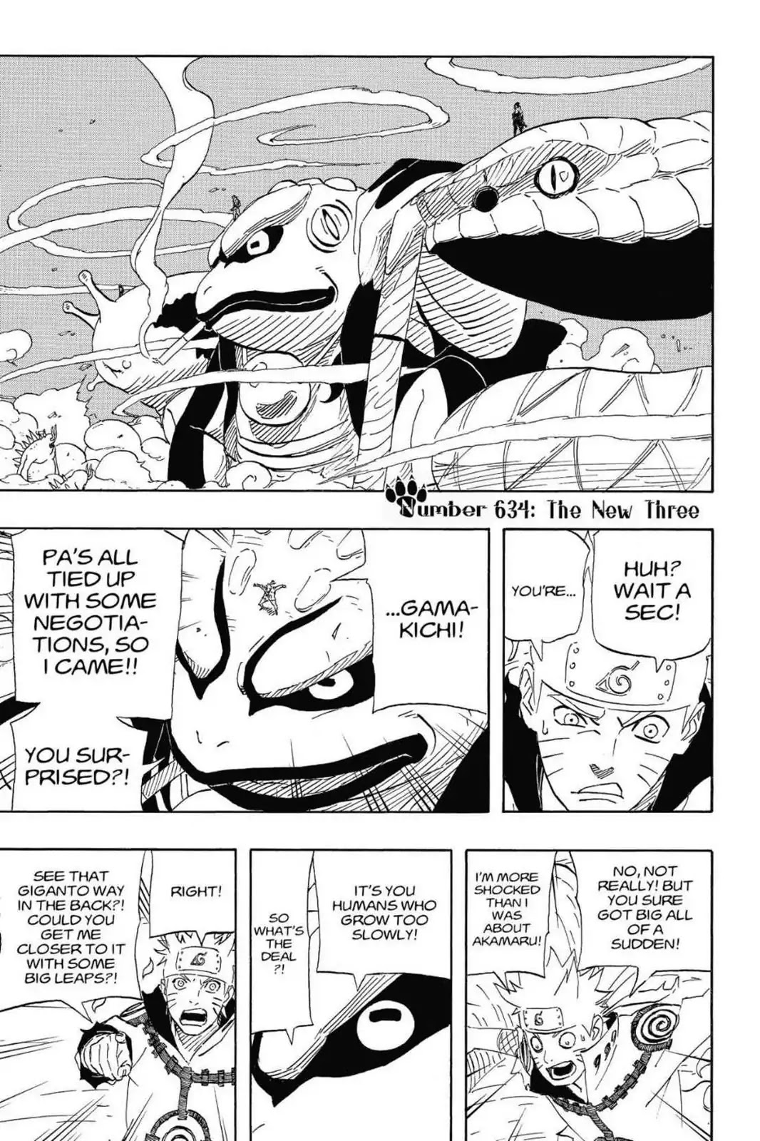 Naruto Chapter 634 page 1 - Chapter 634: The New Three