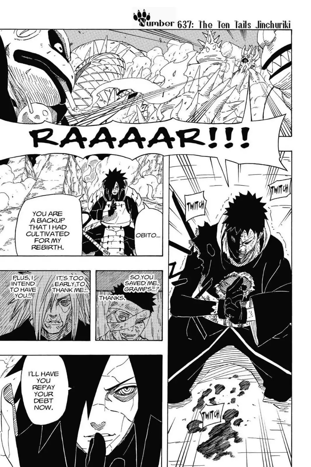 Naruto Chapter 637 page 1 - Chapter 637: The Ten Tails Jinchuriki