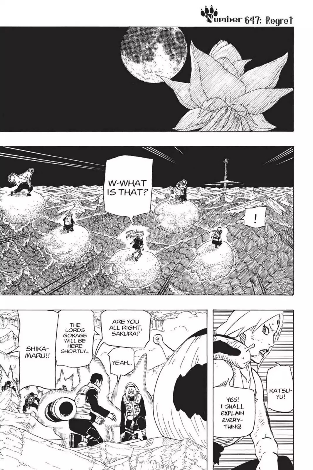 Naruto Chapter 647 page 1 - Chapter 647: Regret