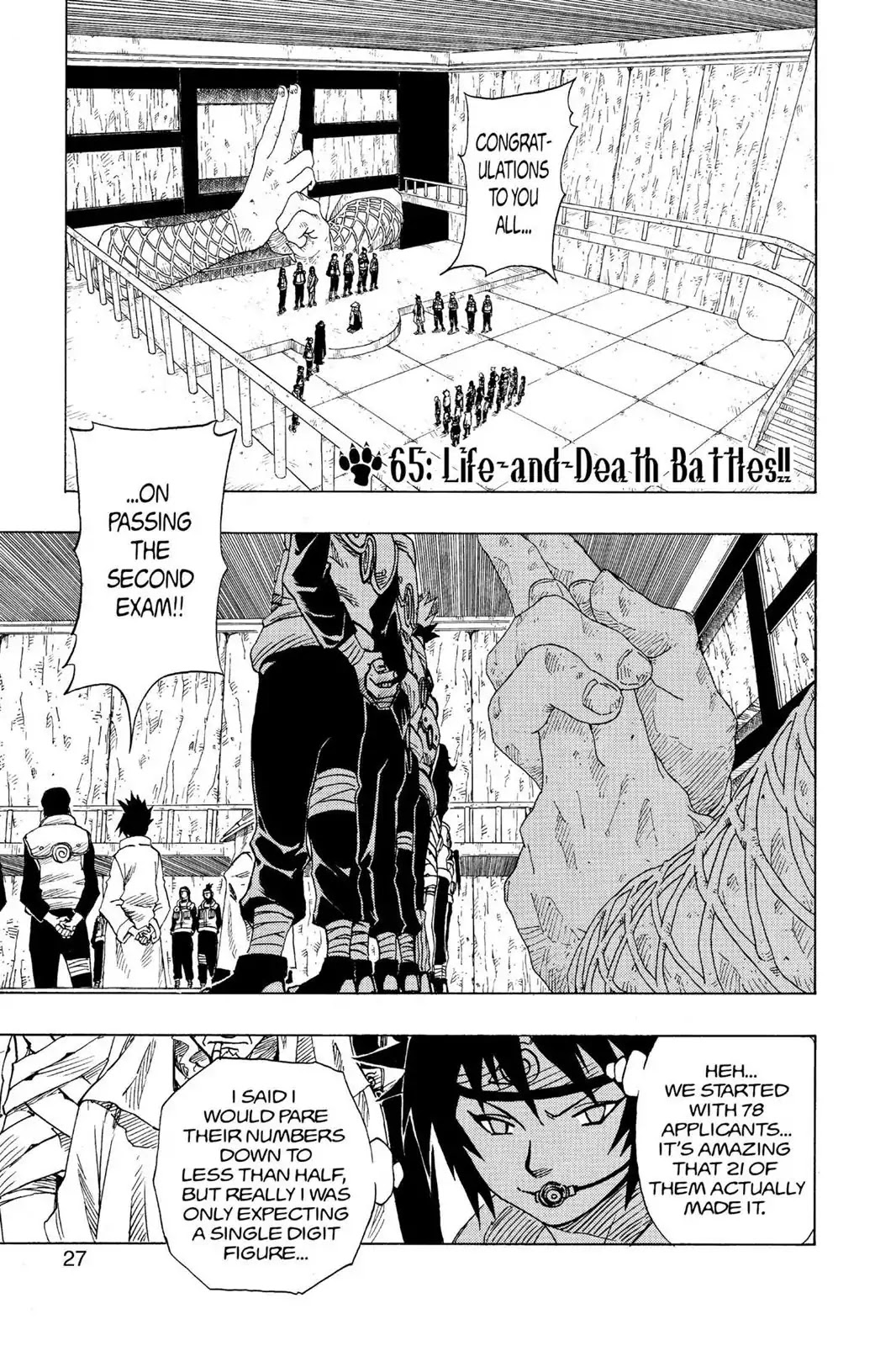 Naruto Chapter 65 page 1 - Chapter 65: Life And Death Battles!!