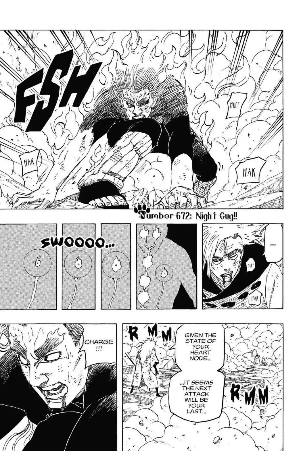 Naruto Chapter 672 page 1 - Chapter 672: Night Guy!!