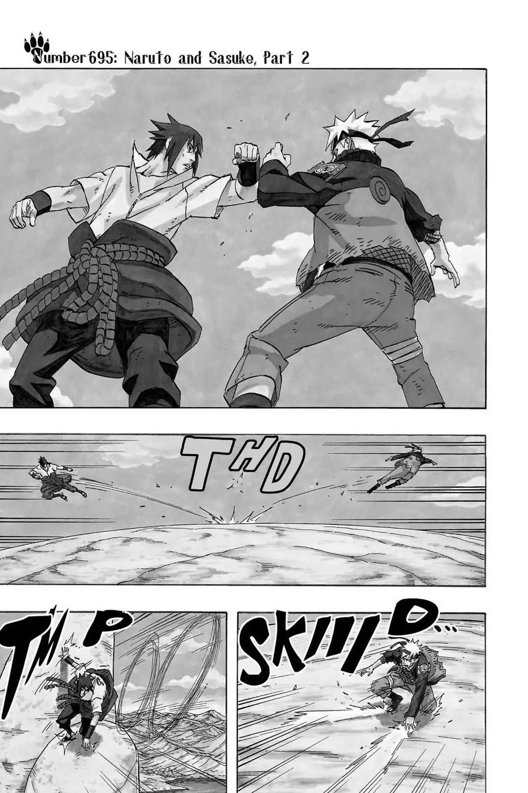 Naruto Chapter 695 page 1 - Chapter 695: Naruto And Sasuke (Part 2)