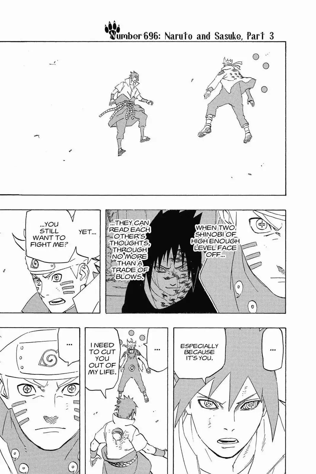 Naruto Chapter 696 page 1 - Chapter 696: Naruto And Sasuke (Part 3)
