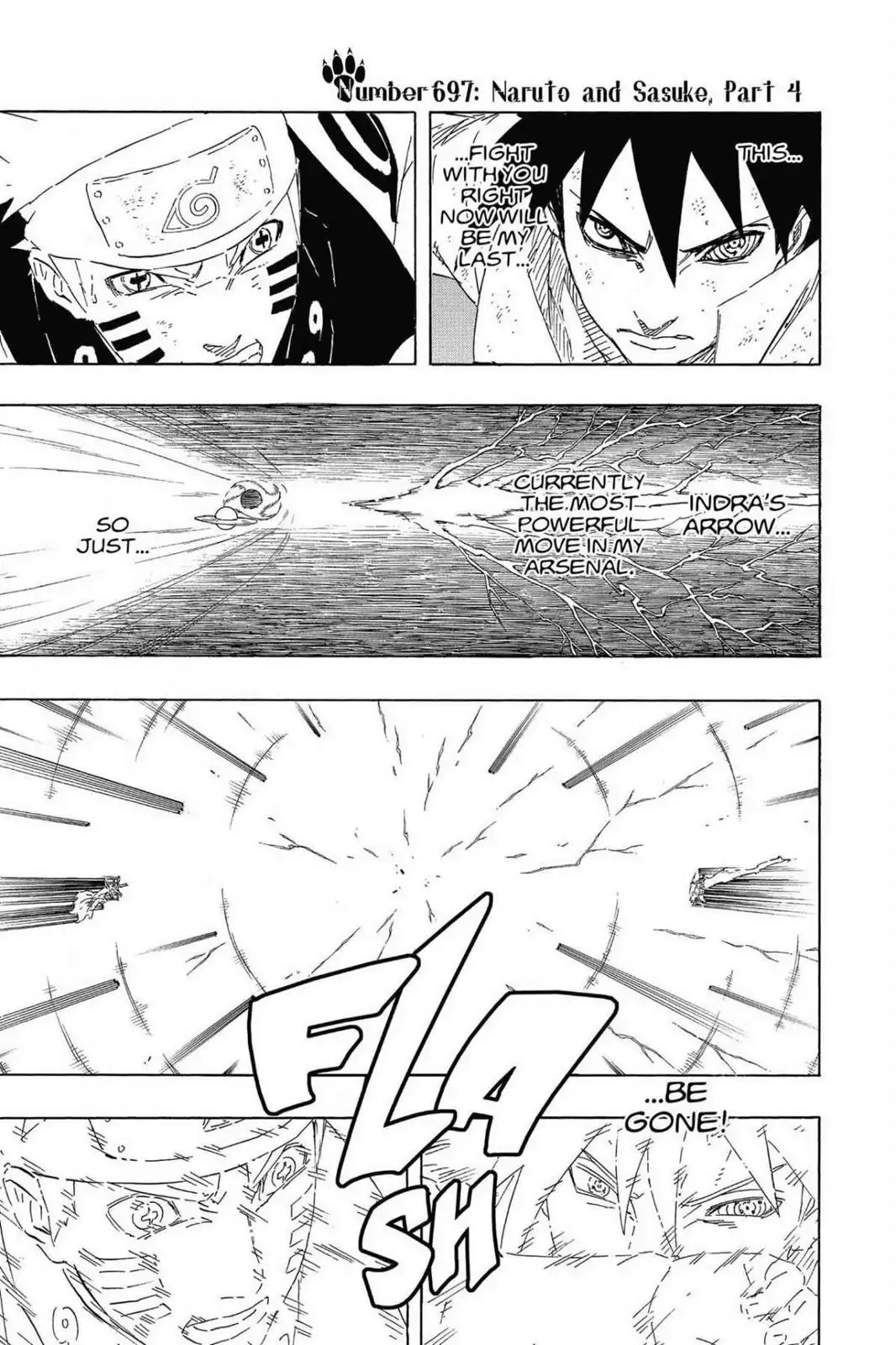 Naruto Chapter 697 page 1 - Chapter 697: Naruto And Sasuke (Part 4)